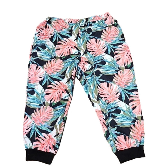 Agnes Orinda tropical joggers with pockets, size 1X - Picture 1 of 8